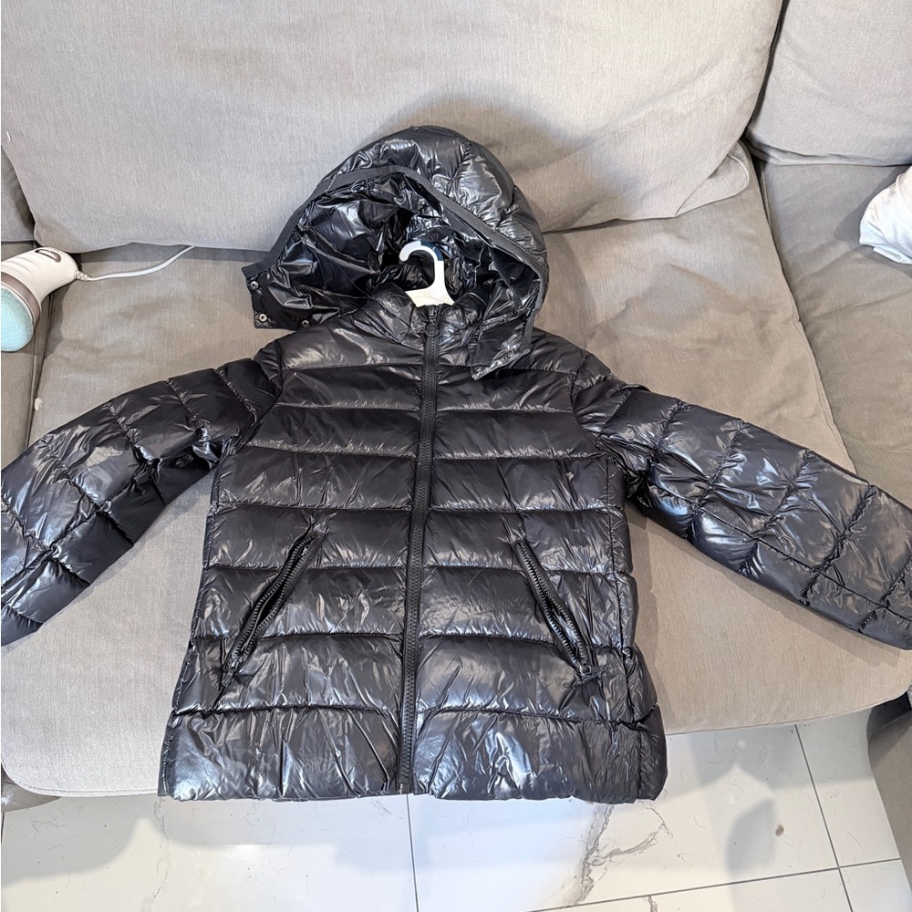 Shiny Black Puffer Jacket